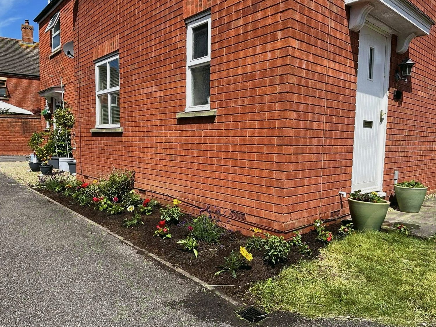 A refreshed border after local garden work