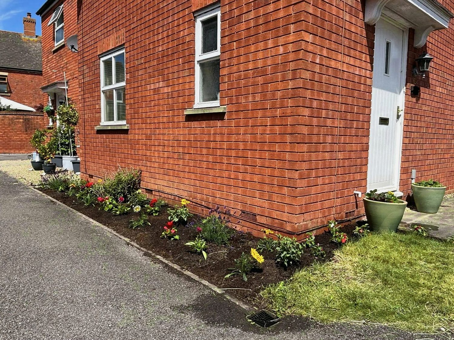 A refreshed border after local garden work