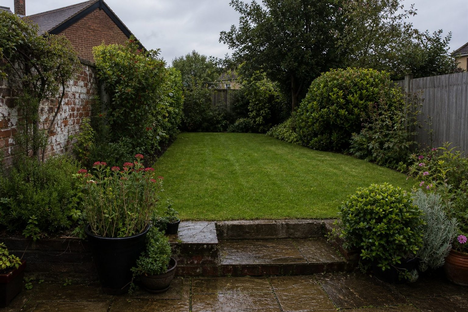 A tidy front garden after local garden work